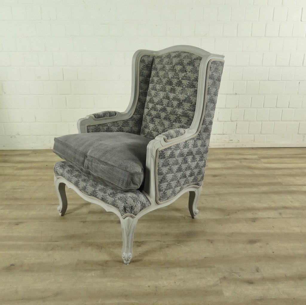 Sessel Ohrenbackensessel Grau