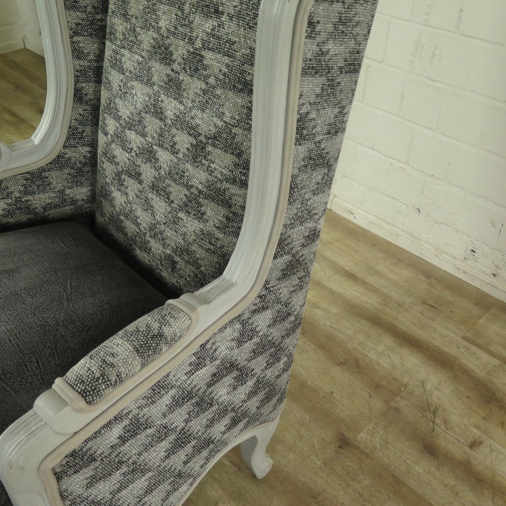 Sessel Ohrenbackensessel Grau