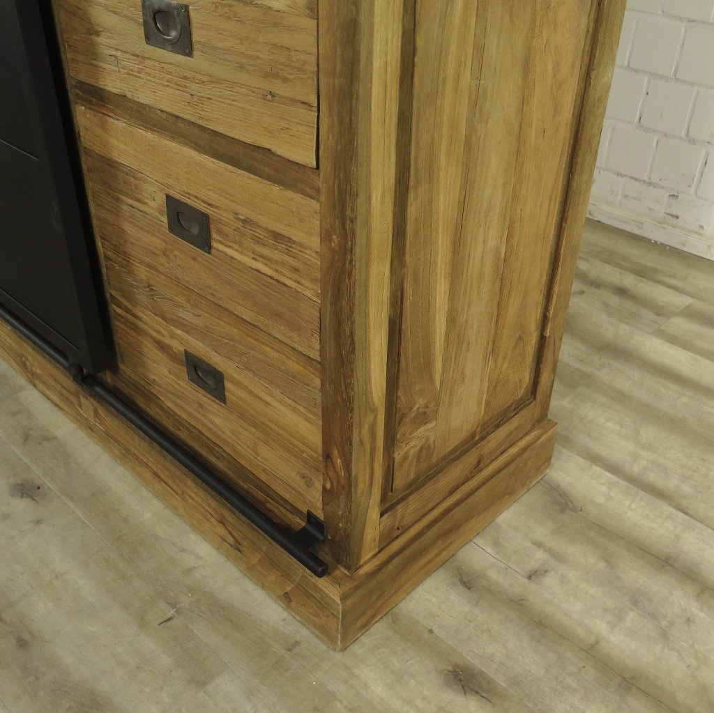 Vitrine Bücherschrank 2,12 m Teakholz
