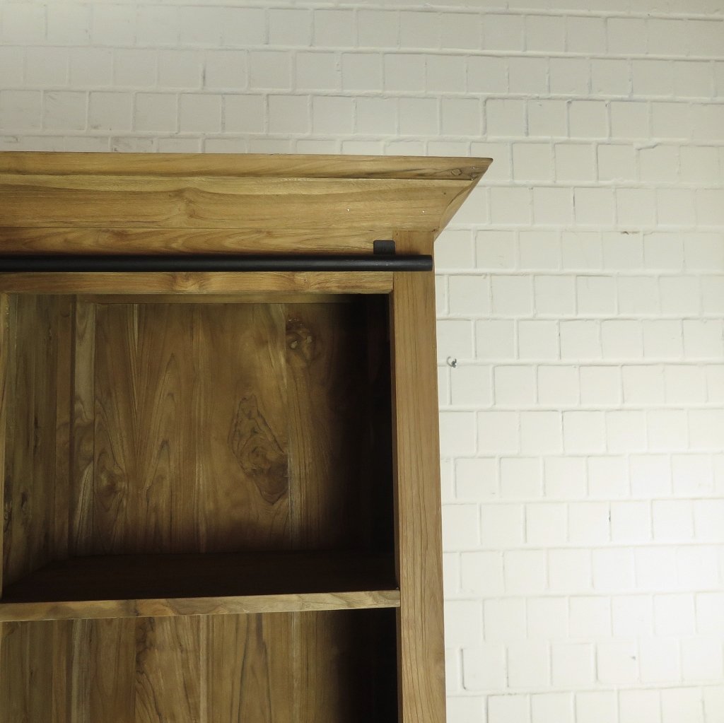 Vitrine Bücherschrank 2,12 m Teakholz