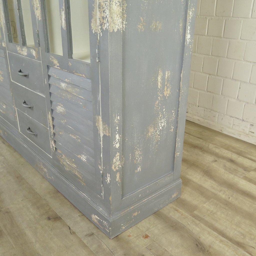 Vitrine Bücherschrank Teakholz 1,45 m