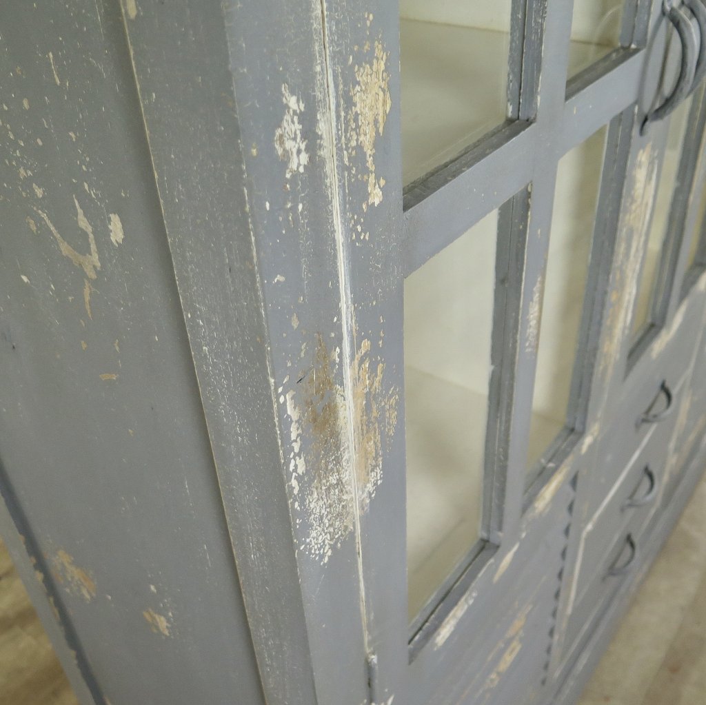 Vitrine Bücherschrank Teakholz 1,45 m