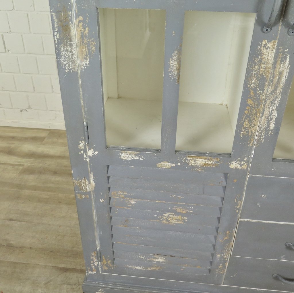Vitrine Bücherschrank Teakholz 1,45 m
