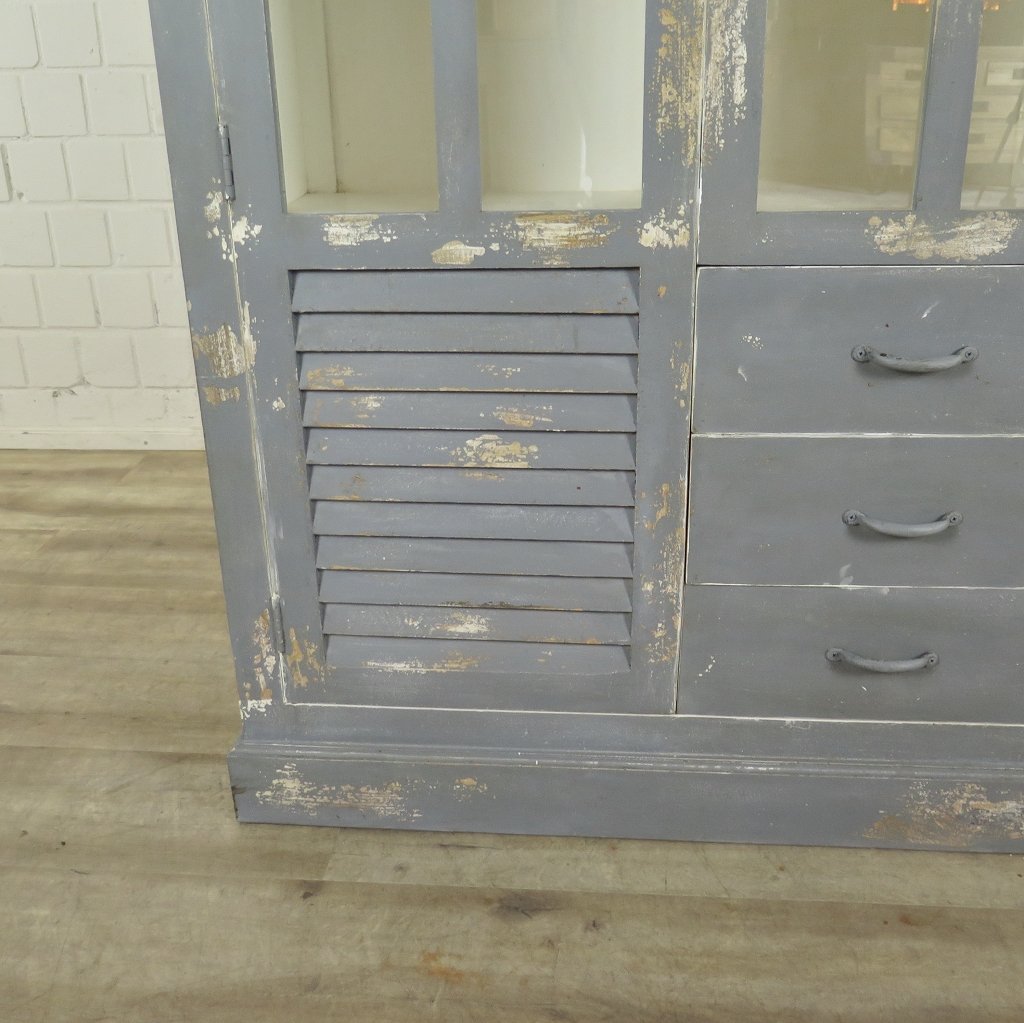 Vitrine Bücherschrank Teakholz 1,45 m