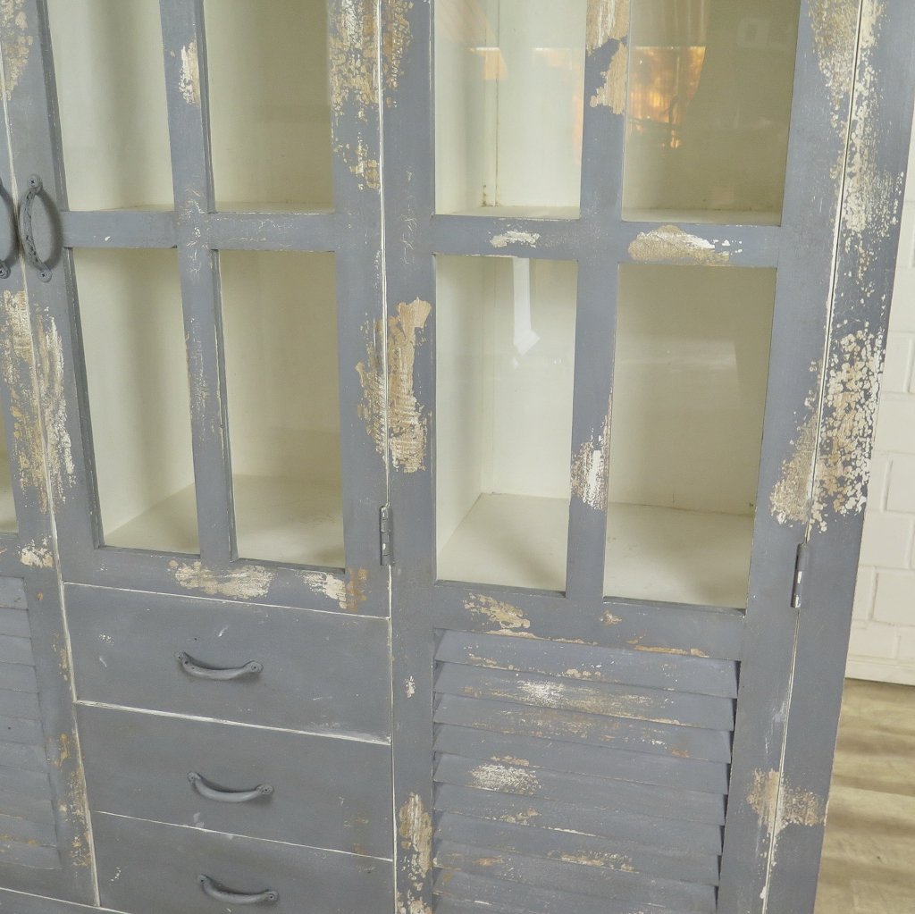Vitrine Bücherschrank Teakholz 1,45 m