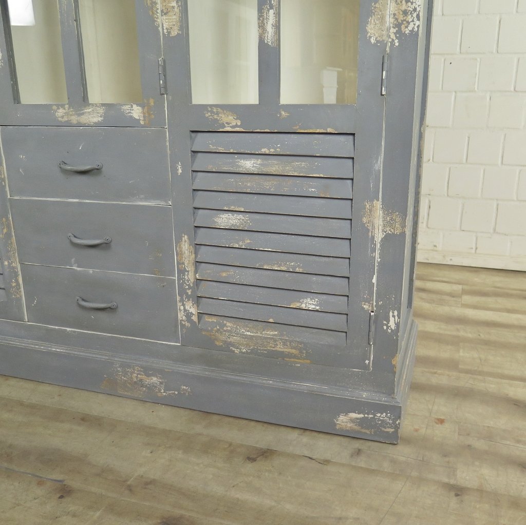 Vitrine Bücherschrank Teakholz 1,45 m