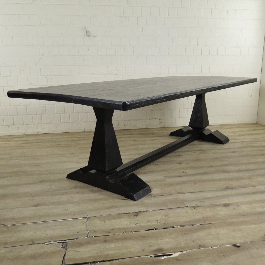 Esstisch Tisch Kiefer Schwarz 2,70 m x 1,09 m