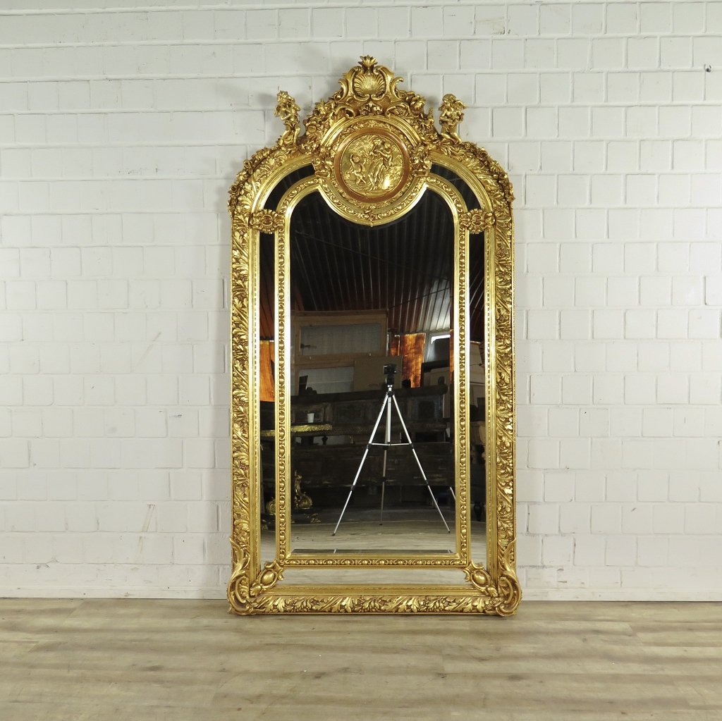 Spiegel Garderobenspiegel Barock Gold 1,10 m x 2,10 m