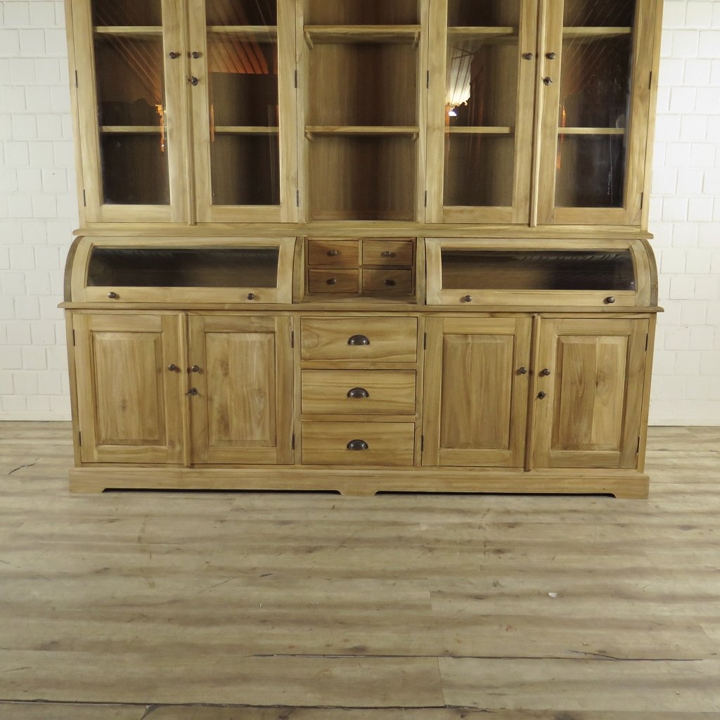 Buffetschrank Vitrine 2,40 m Teakholz