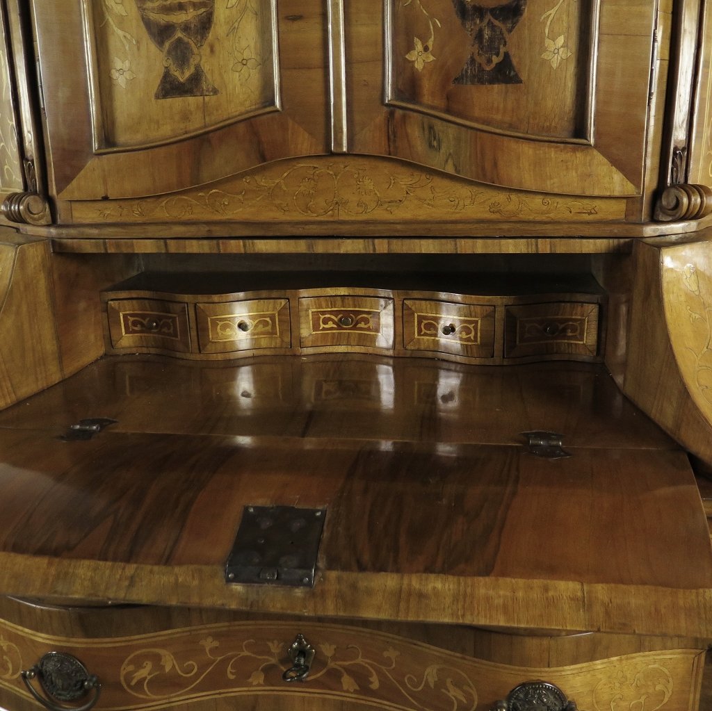 Tabernakel Sekretär Tabernakelsekretär Barockstil Nussbaum