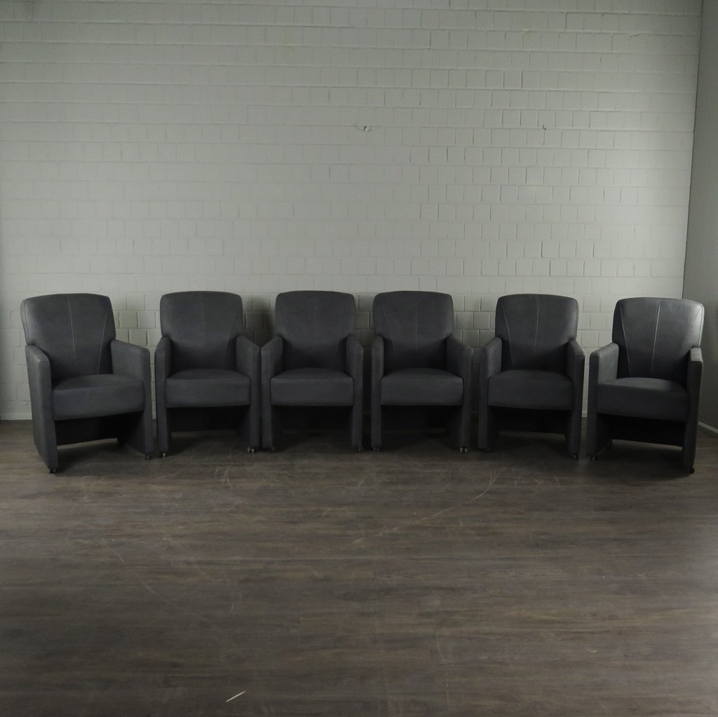 Stuhl / Sessel auf Rollen Grau Setpreis