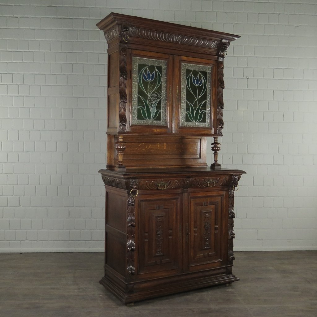 Buffetschrank Schrank Gründerzeit 1880 Eiche