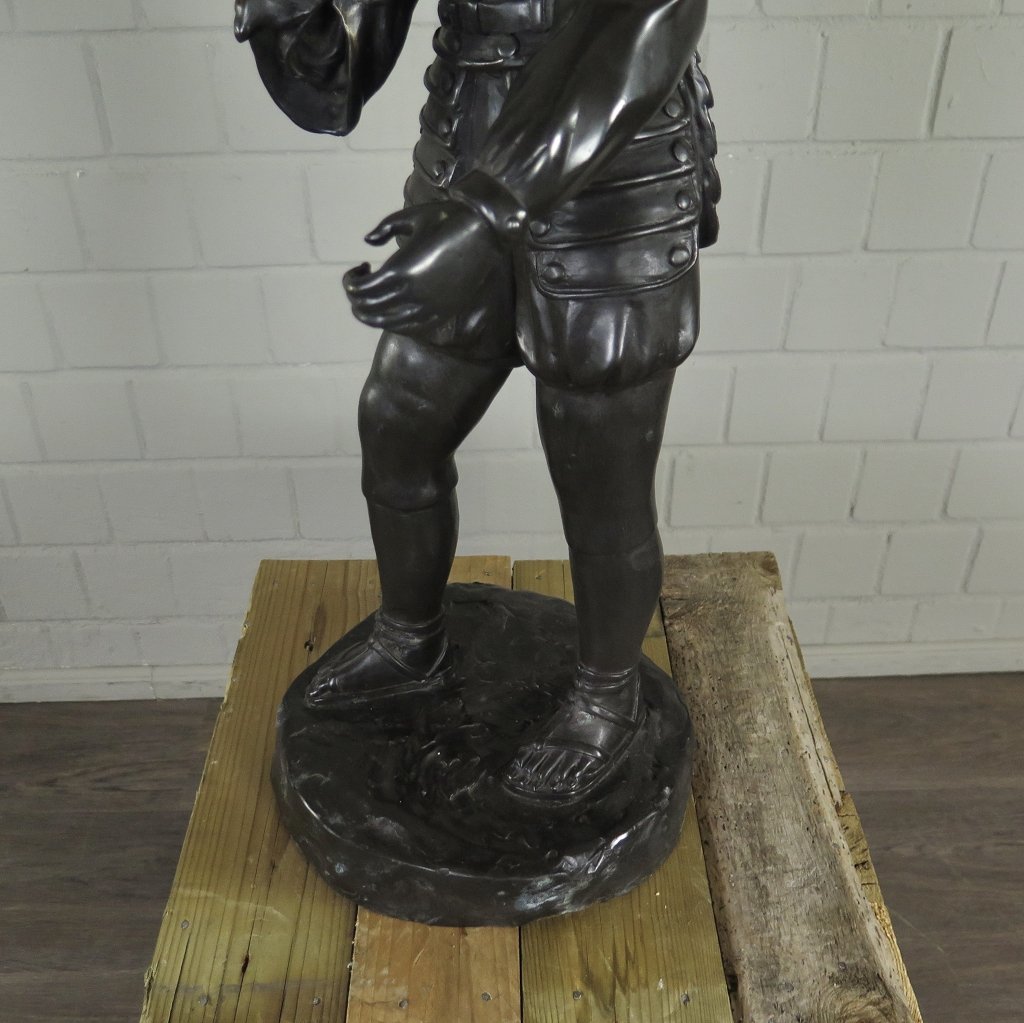 Skulptur Dekoration römischer Soldat Bronze 0,79 m