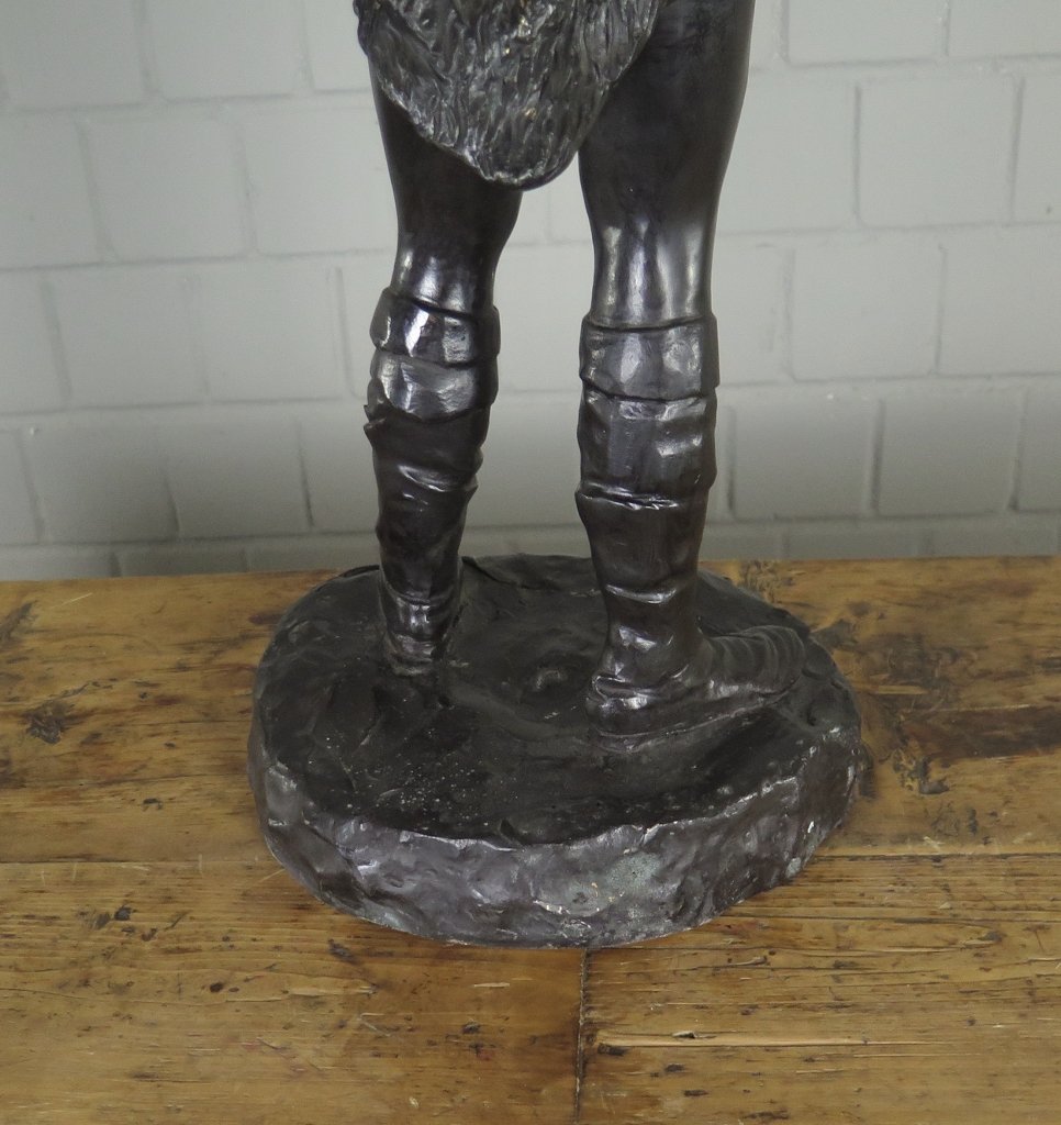 Skulptur Dekoration Wikinger Bronze 0,83 m