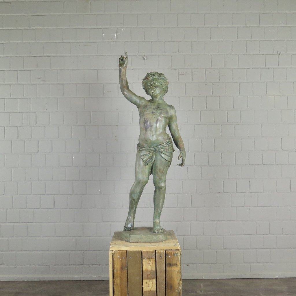 Skulptur Dekoration Mann 1,21 m Bronze