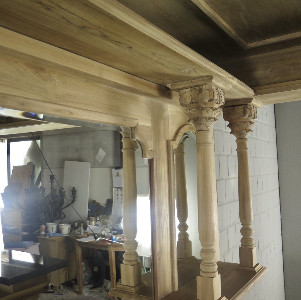 Hausbar Theke Teakholz 2,06 m