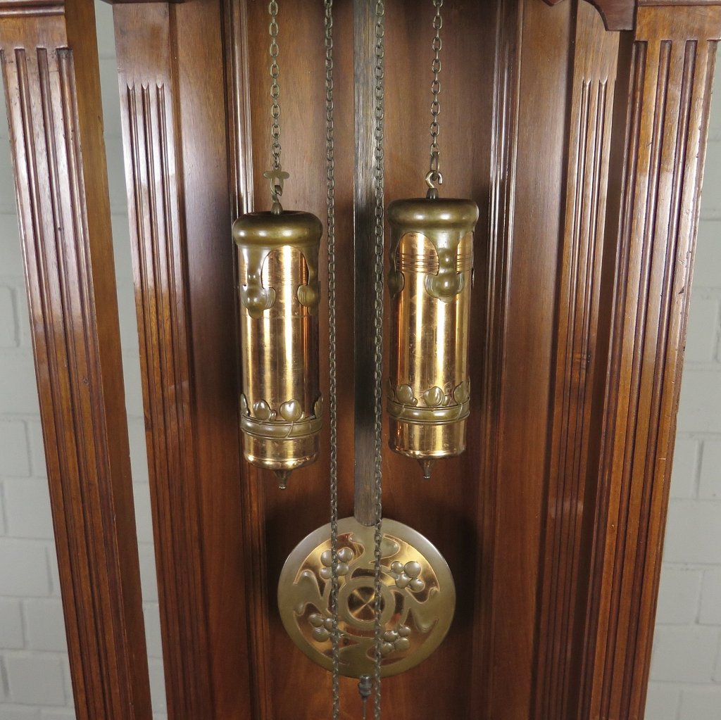 Standuhr Uhr Jugendstil 1910 Nussbaum