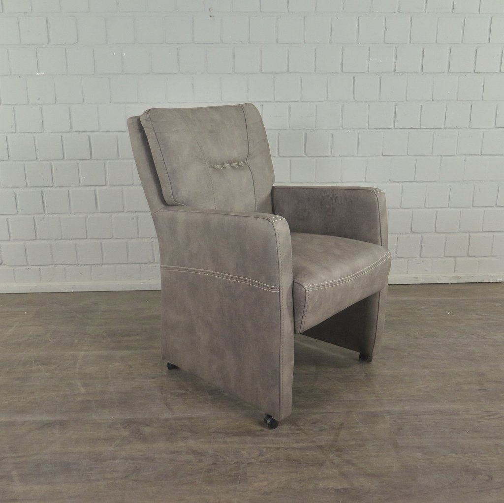 Stuhl / Sessel auf Rollen Taupe