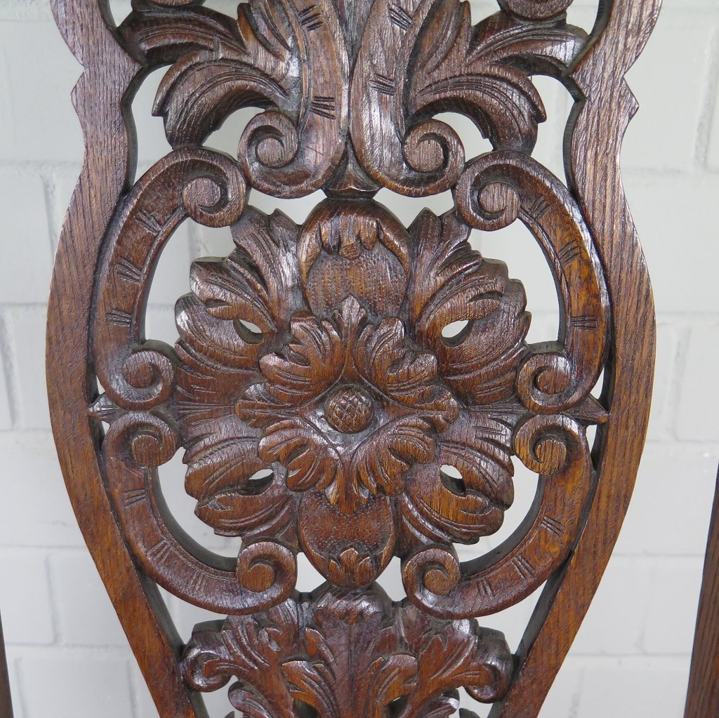 Stuhl Sessel Königssessel 1900 Eiche