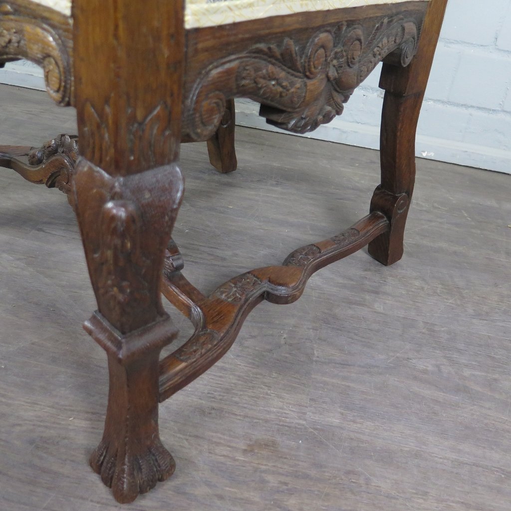 Stuhl Sessel Königssessel 1900 Eiche