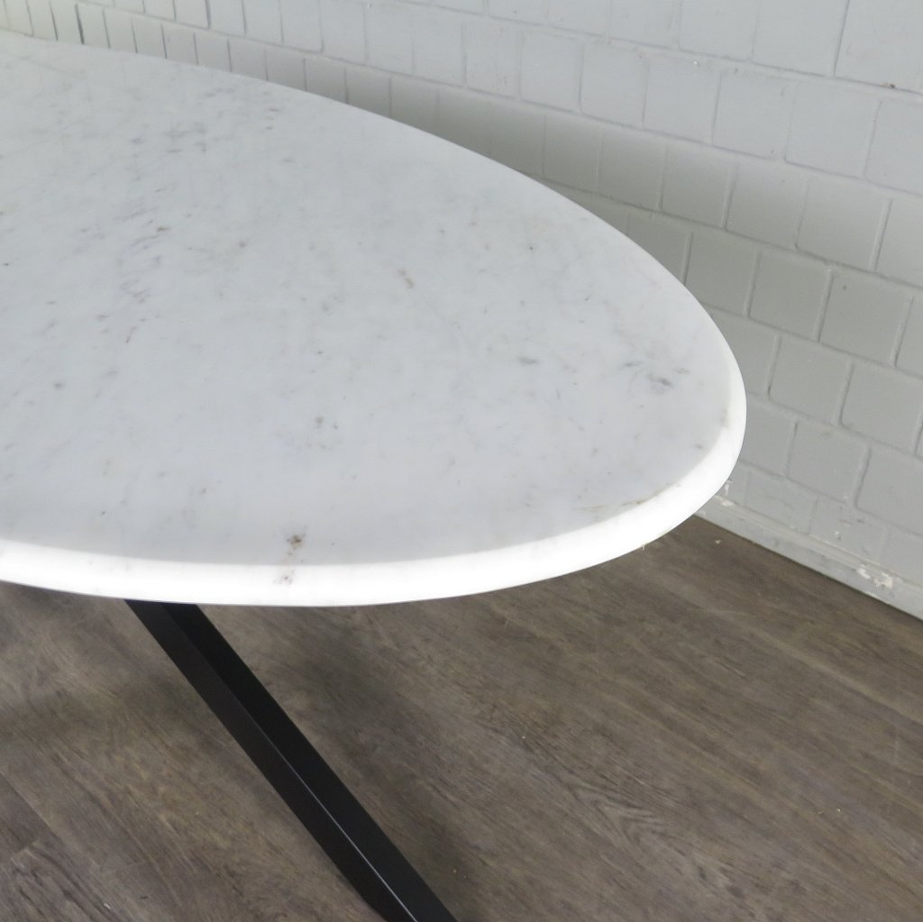 Tisch Küchentisch Esstisch Oval Marmor 2,00 m x 1,00 m