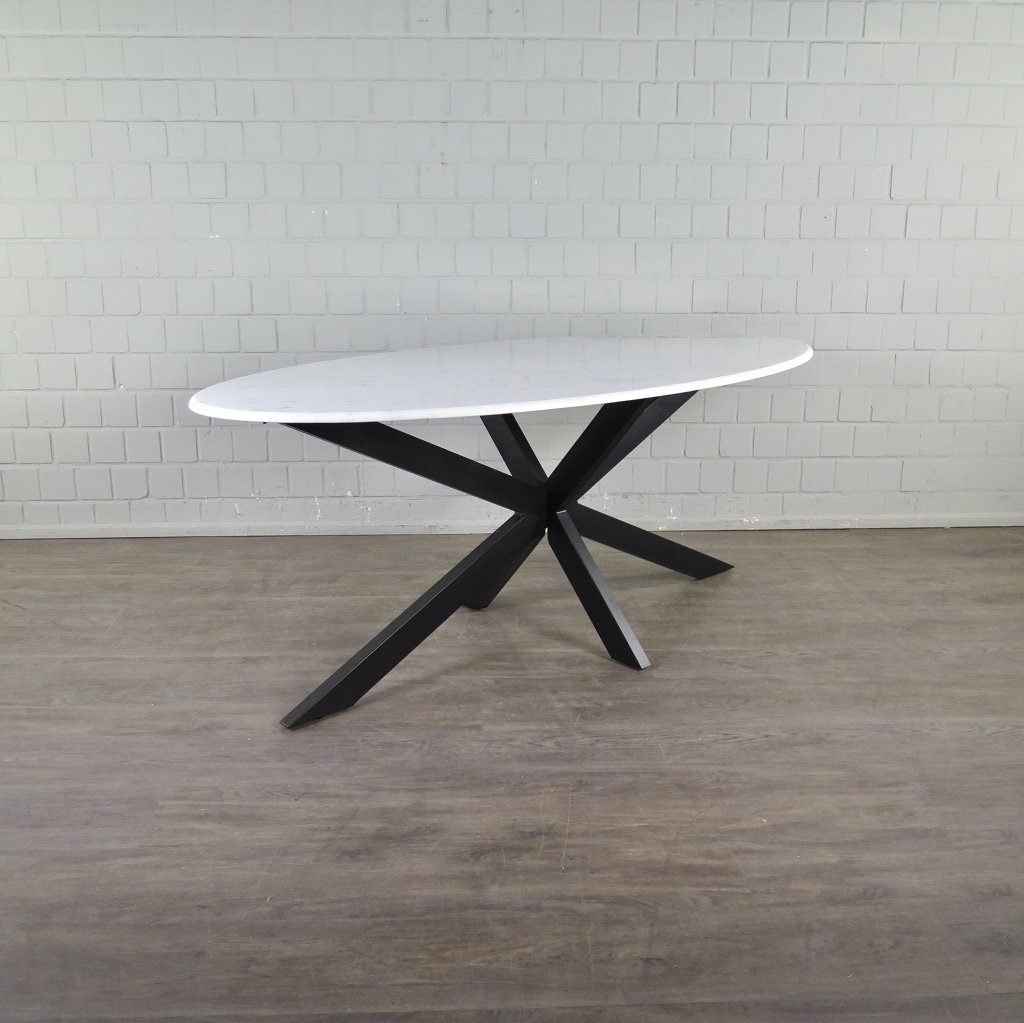 Tisch Küchentisch Esstisch Oval Marmor 2,00 m x 1,00 m