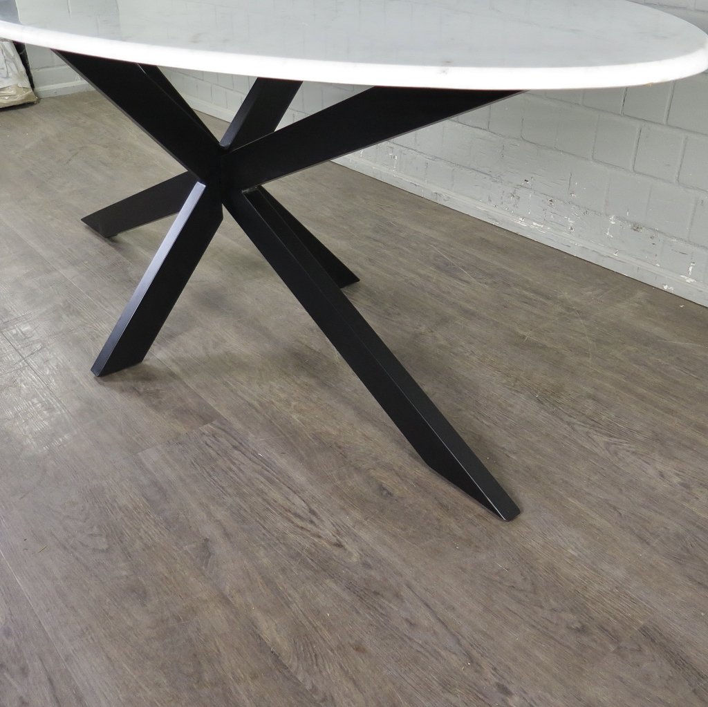 Tisch Küchentisch Esstisch Oval Marmor 2,00 m x 1,00 m