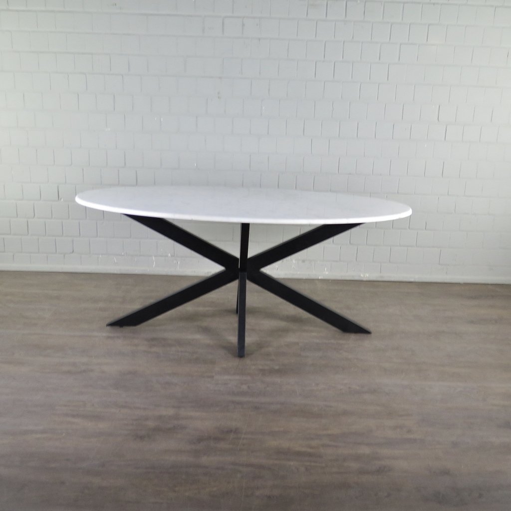 Tisch Küchentisch Esstisch Oval Marmor 1,80 m x 1,00 m