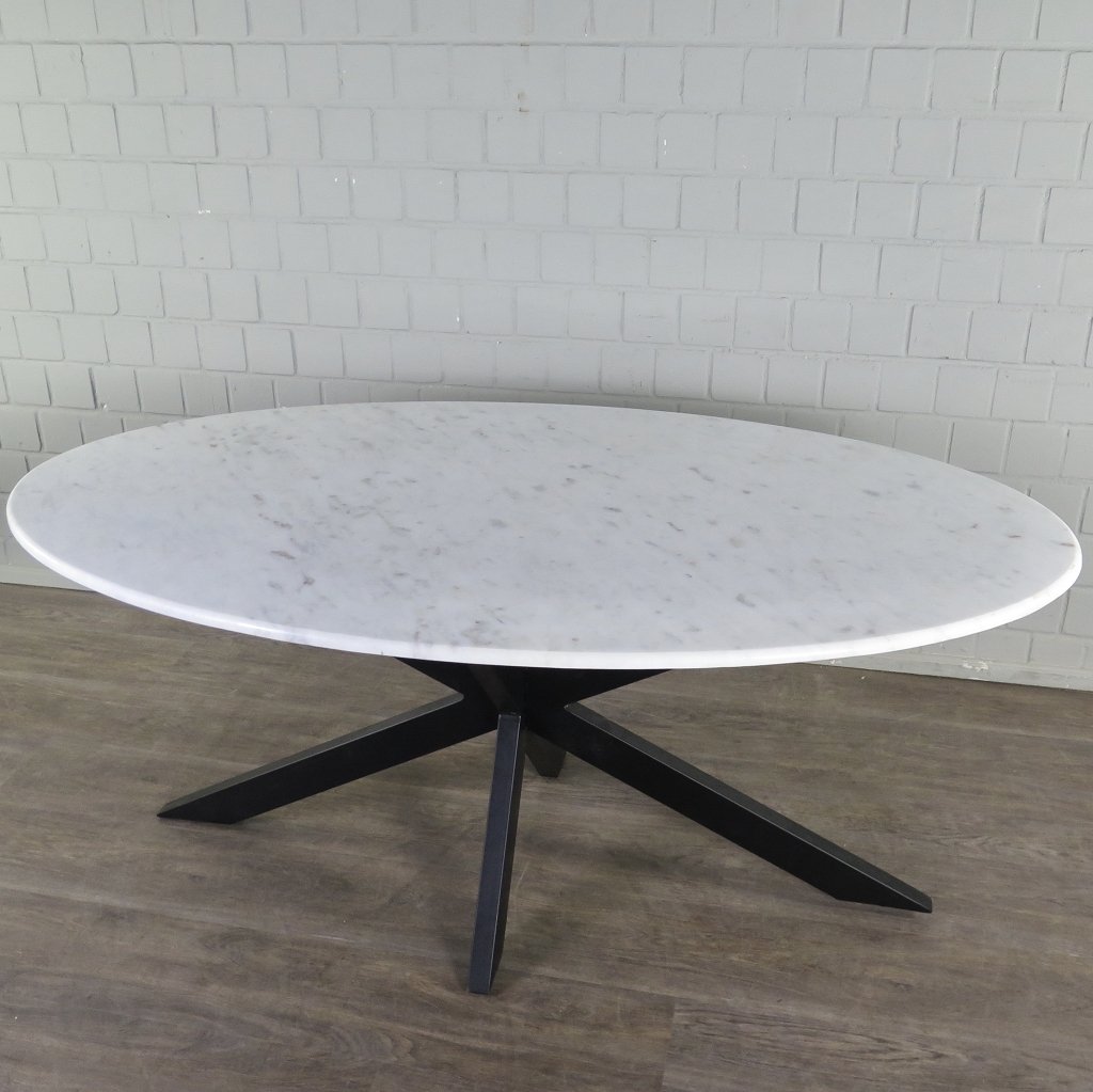 Tisch Küchentisch Esstisch Oval Marmor 1,80 m x 1,00 m