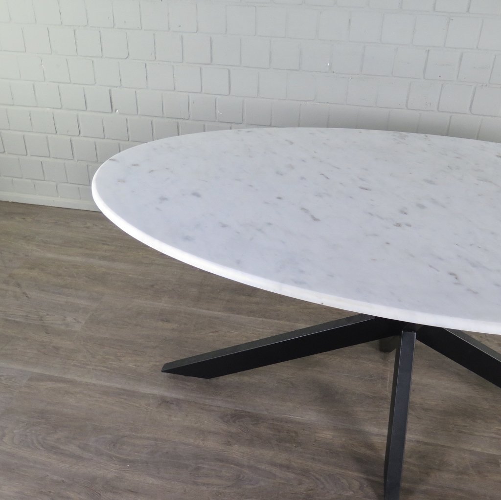 Tisch Küchentisch Esstisch Oval Marmor 1,80 m x 1,00 m