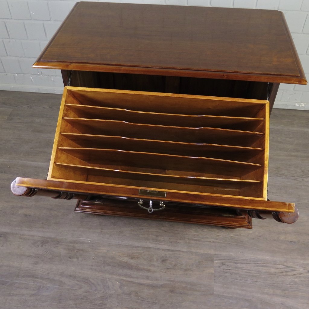 Unterschrank Schrank Spieluhr Gründerzeit 1880 Nussbaum