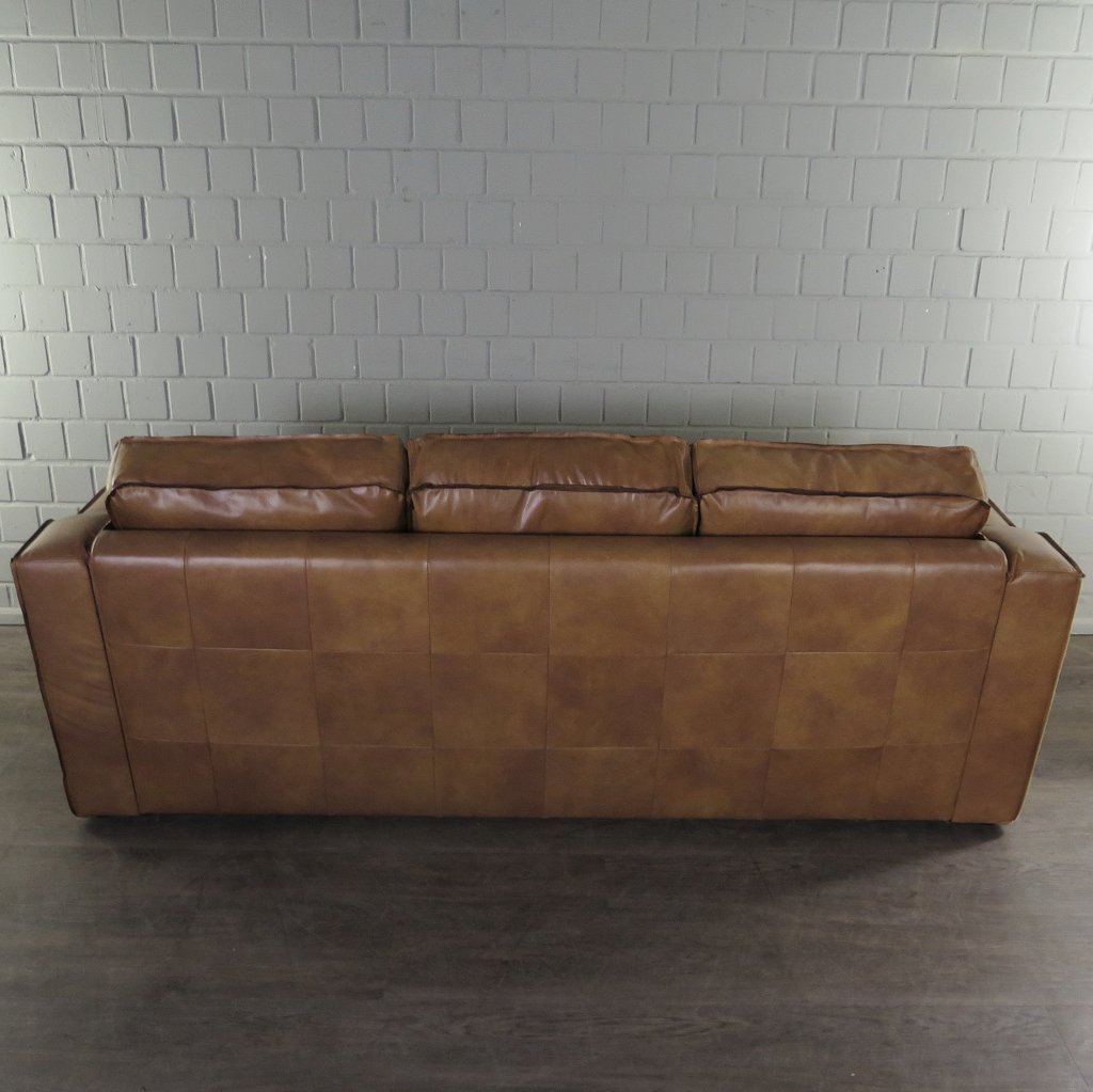 Couch Sofa Leder 3-Sitzer Camel 2,20 m