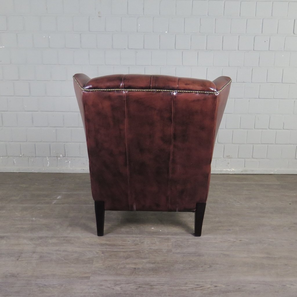 Chesterfield Sessel Rotbraun