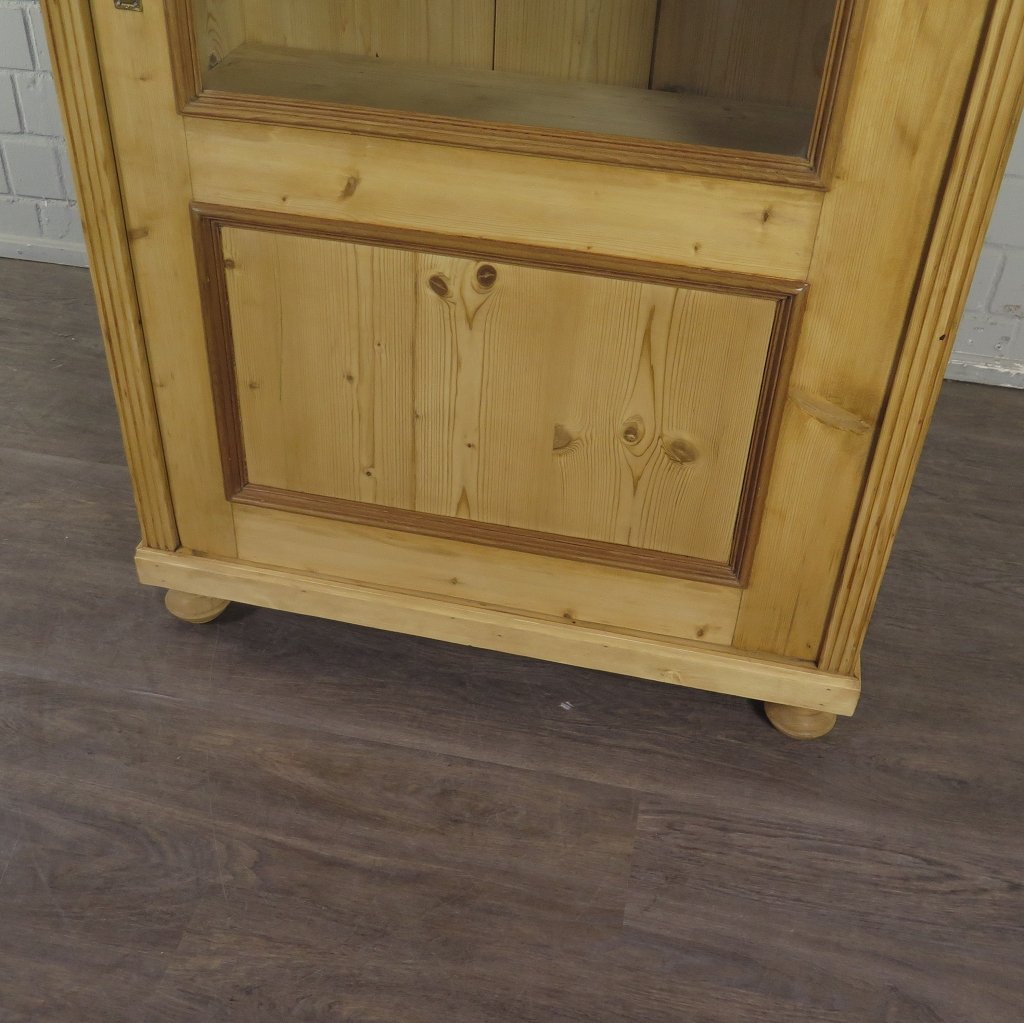 Vitrine Geschirrschrank Gründerzeit 1880 Kiefer