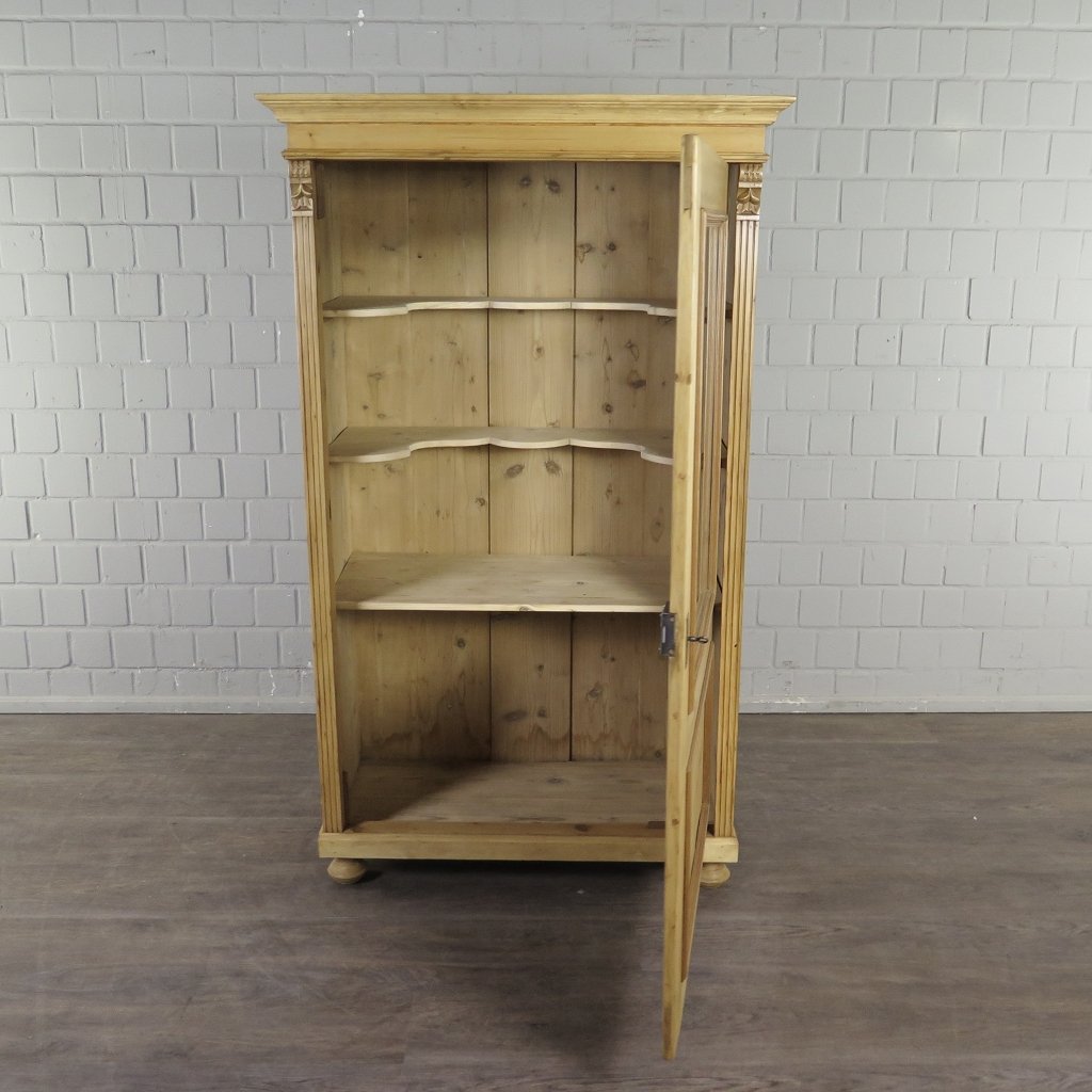 Vitrine Geschirrschrank Gründerzeit 1880 Kiefer