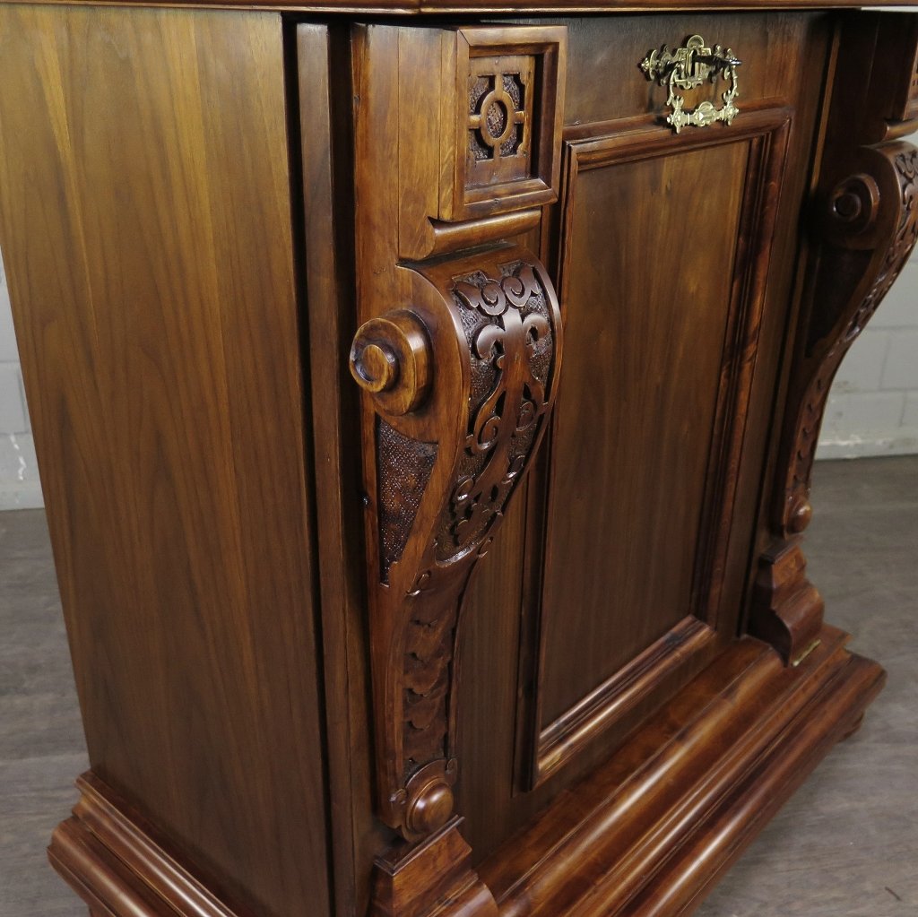 Unterschrank Schrank Spieluhr Gründerzeit 1880 Mahagoni
