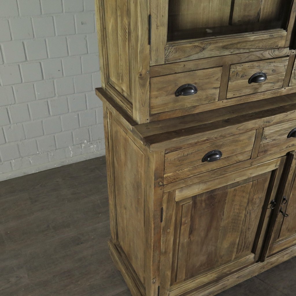 Vitrine Bücherschrank Teakholz 1,32 m