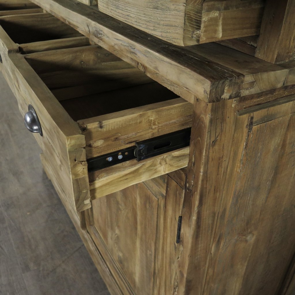 Vitrine Bücherschrank Teakholz 1,32 m