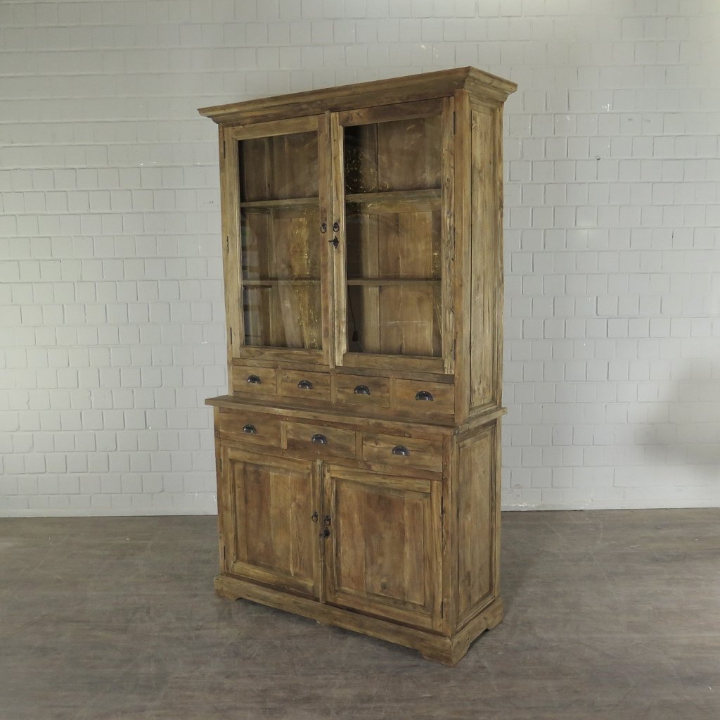 Vitrine Bücherschrank Teakholz 1,32 m