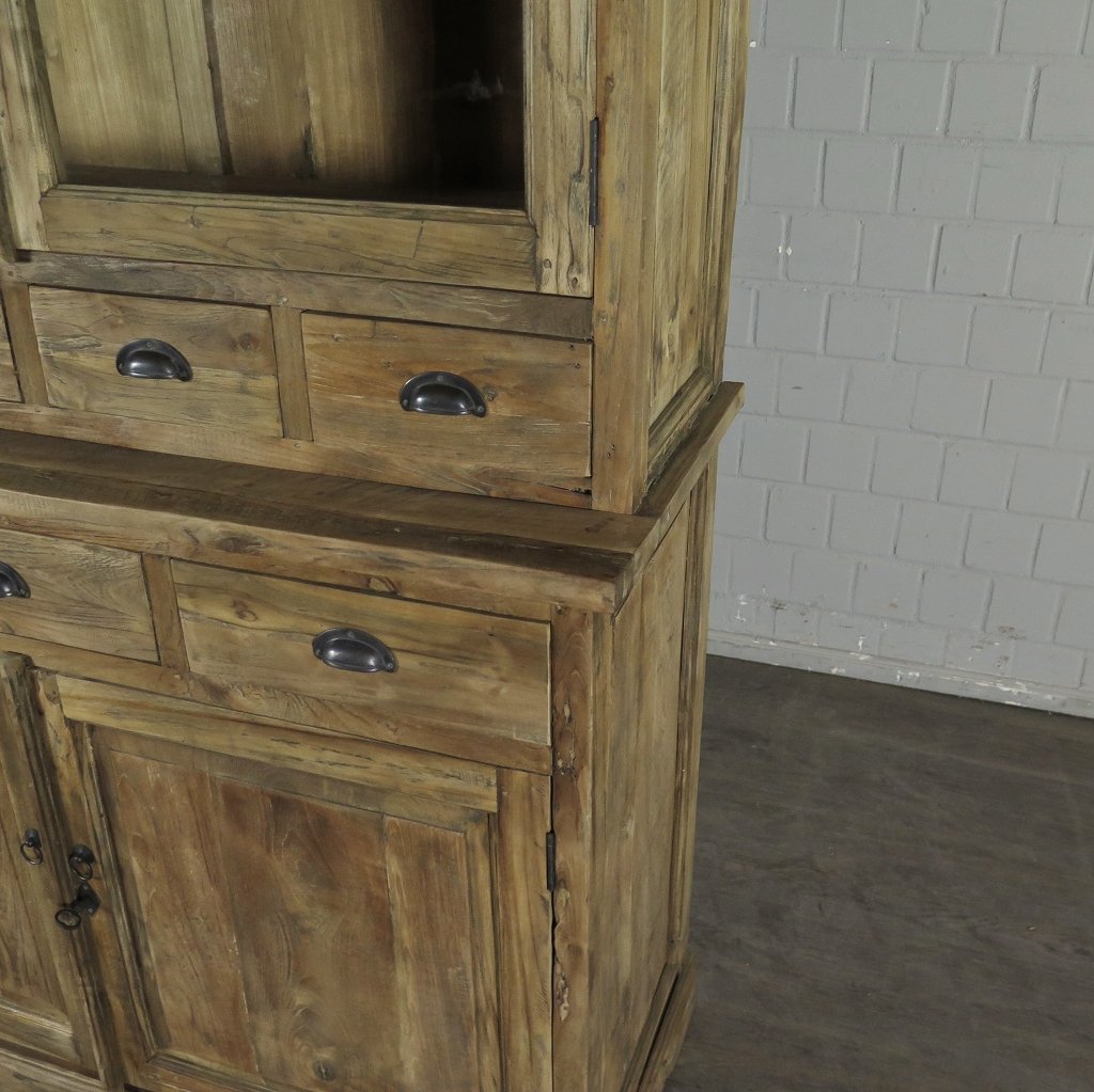 Vitrine Bücherschrank Teakholz 1,32 m