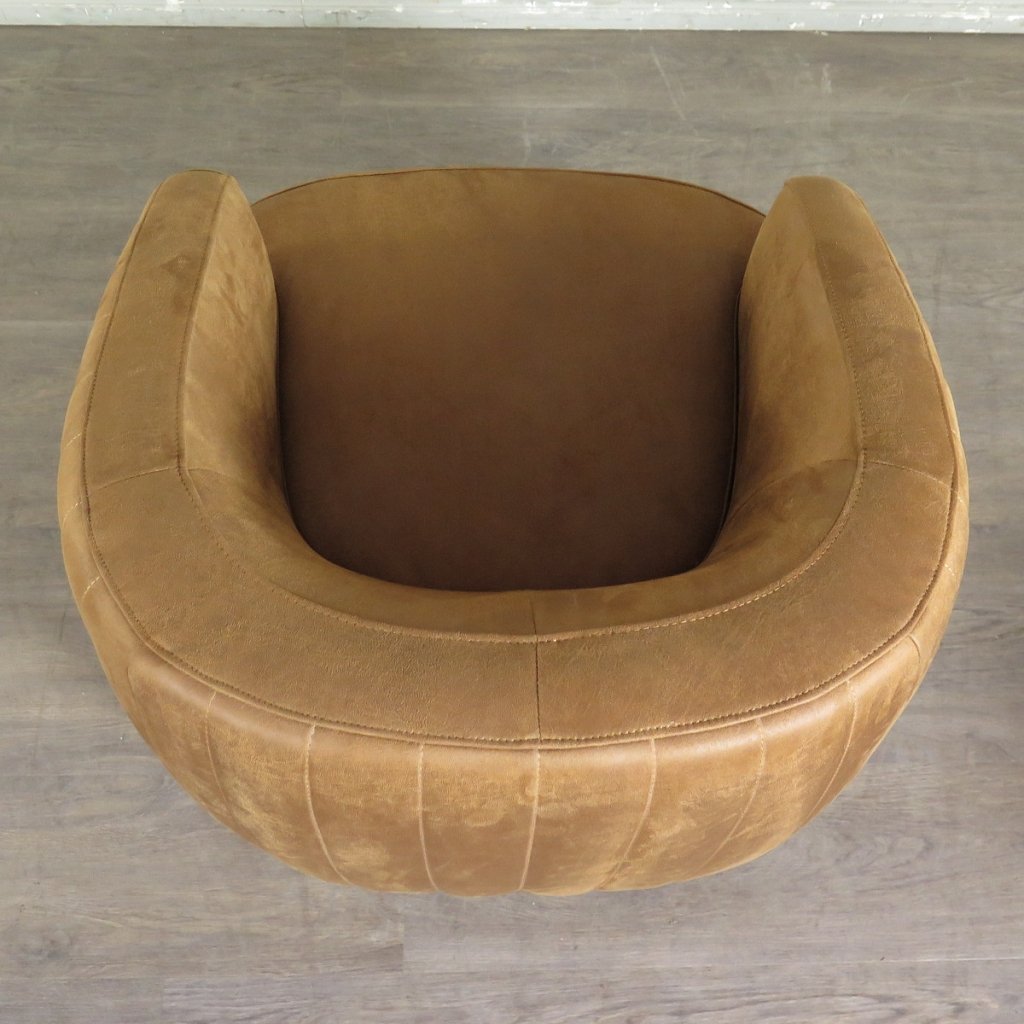 Retro Design Sessel Esszimmersessel Cognac