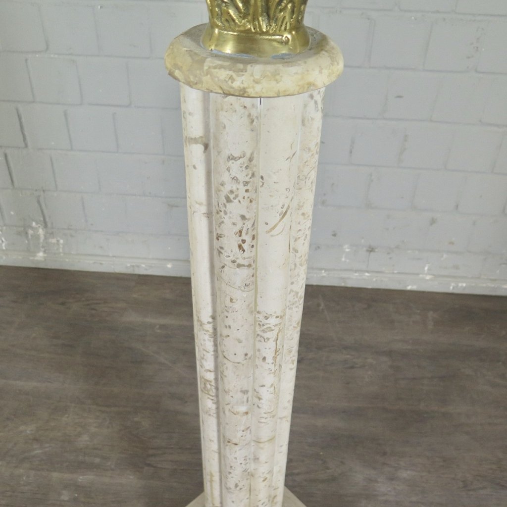 Säulen Pfeiler Marmor Cremeweiß-Beige 1,15 m