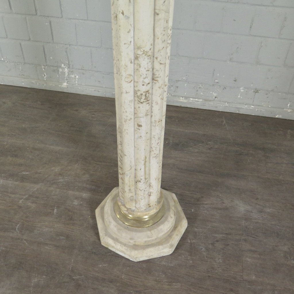 Säulen Pfeiler Marmor Cremeweiß-Beige 1,15 m