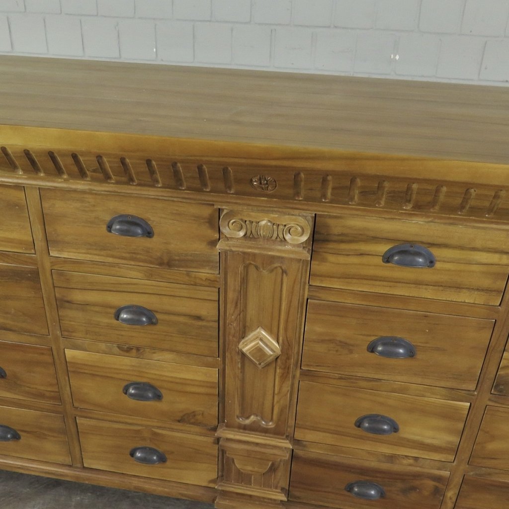 Apothekerschrank Sideboard Anna Teakholz  2,50 m