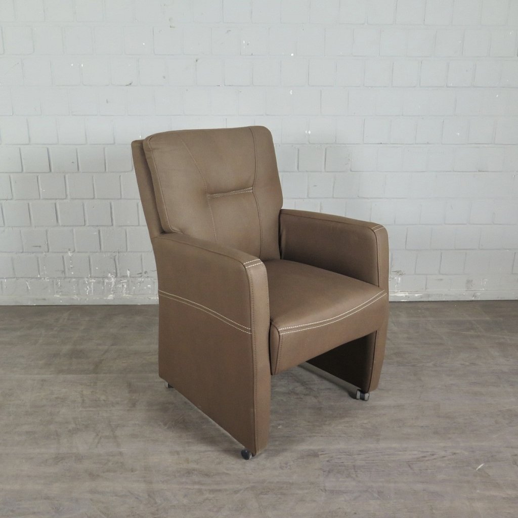 Stuhl / Sessel auf Rollen Braun