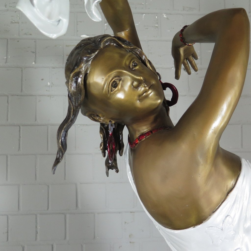Wasserspeier Wasserspiel Ballerina Frau Bronze 2,15 m