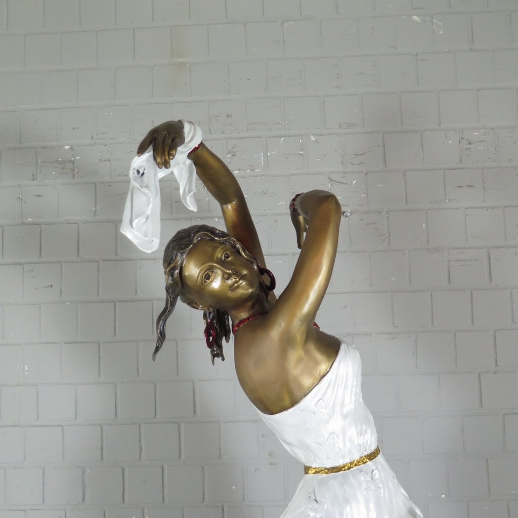 Wasserspeier Wasserspiel Ballerina Frau Bronze 2,15 m