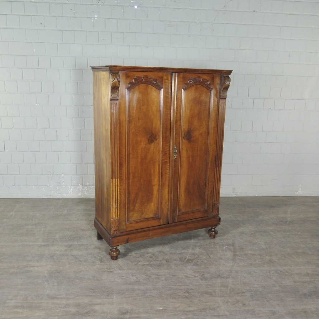 Kleiderschrank Schrank Jugendstil 1910 Nussbaum