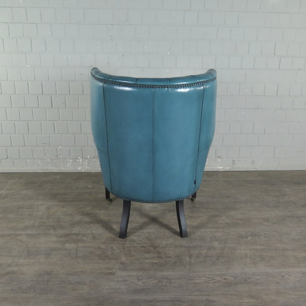 Chesterfield Sessel Eisblau