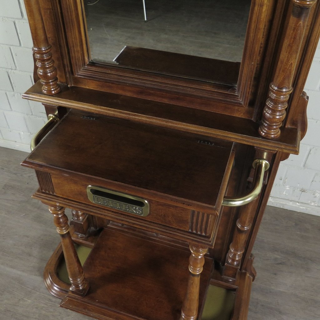 Garderobe mit Spiegel Nussbaum 0,94 m
